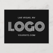 黒と白のモダン矩形ロゴ