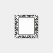 黒と白のモロッコ縁ど |パーソナライズされた | ポストイット (正面)