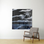 黒と白のヤシの木 タペストリー (インサイチュ)