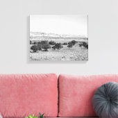 黒と白のユタ砂漠の風景11x14 キャンバスプリント (インサイチュ (リビング))