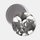 黒と白のユッカユリ マグネット (正面/裏面)