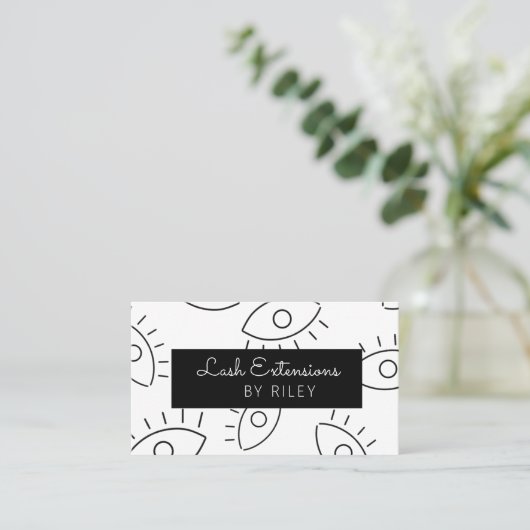 黒と白のラッシュアーティスト 名刺 (スタンド正面)