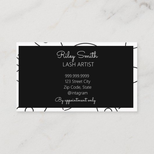 黒と白のラッシュアーティスト 名刺 (裏面)