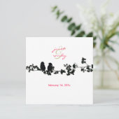 黒と白のラブバード 招待状 (スタンド正面)