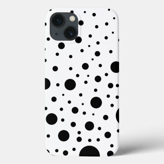 黒と白のランダムドット Case-Mate iPhoneケース (裏面)