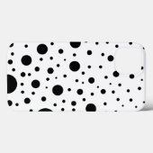 黒と白のランダムドット Case-Mate iPhoneケース (裏面 (横))