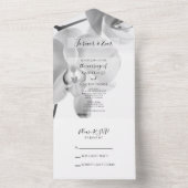 黒と白のラン結婚ス オールインワン招待状 (内側)