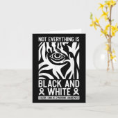 黒と白のリボンのEhlers Danlos Zebra Rheumat カード (黄色い花)