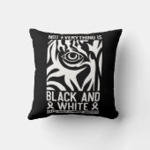 黒と白のリボンのEhlers Danlos Zebra Rheumat クッション (裏面)