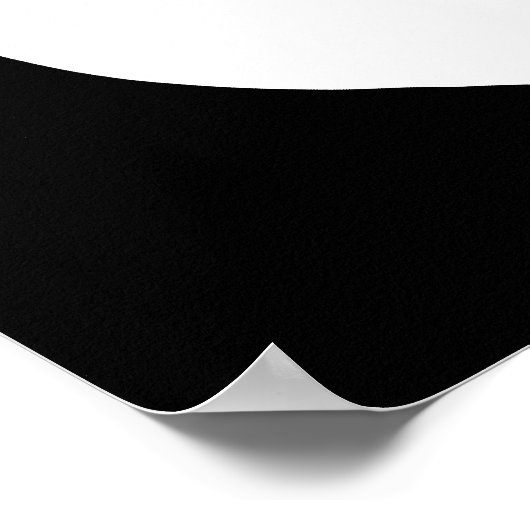 黒と白のリンゴ ポスター (角)