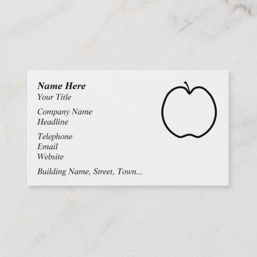 黒と白のリンゴ。 名刺 (正面)