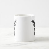 黒と白のルナモス蝶 コーヒーマグカップ (中央)