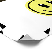 黒と白のレトロいくつかの食品の看板をつかむ ポスター (角)