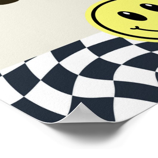 黒と白のレトロいくつかの食品の看板をつかむ ポスター (角)