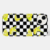 黒と白のレモン柄 Case-Mate iPhoneケース (裏面 (横))