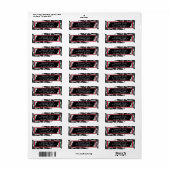 黒と白のレースのウェディングラベル ラベル (フルシート)