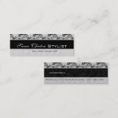 黒と白のレースダマ スク スキニー名刺 (正面/裏面)