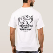 黒と白のロゴの男性のTシャツ Tシャツ (裏面)