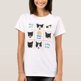 黒と白のロビークルーTシャツ Tシャツ