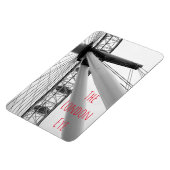 黒と白のロンドンアイのクローズアップ マグネット (左側)