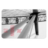 黒と白のロンドンアイのクローズアップ マグネット (横)