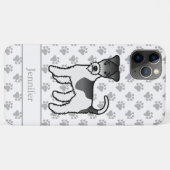 黒と白のワイヤーフォックステリア かわいい犬と名前 Case-Mate iPhoneケース (裏面(横))