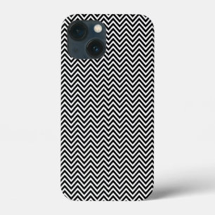 黒と白のヴィンテージ・チブロンストライプ 新作 iPhone 13 MINIケース