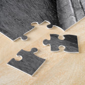 黒と白のヴェネツィアのSighsの橋/ゴンドラ ジグソーパズル (側面)