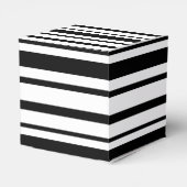 黒と白の不均一なストライプ フェイバーボックス (裏面サイド)