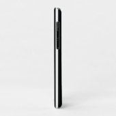 黒と白の不均一なストライプ Case-Mate iPhoneケース (裏面/左)