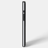 黒と白の不均一なストライプ iPhoneケース (左側面)
