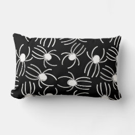 黒と白の不気味なクローラスパイダー ランバークッション