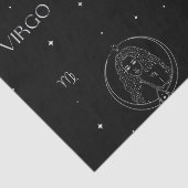 黒と白の乙女座の星座パターン 薄葉紙 (詳細)