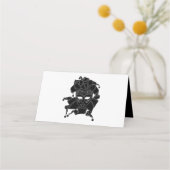 黒と白の仮装ボール募金会Gala プレイスカード (裏面)