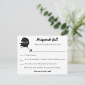 黒と白の仮装ボール募金会Gala RSVP 招待状 (スタンド正面)