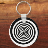 黒と白の催眠スパイラル キーホルダー (正面)