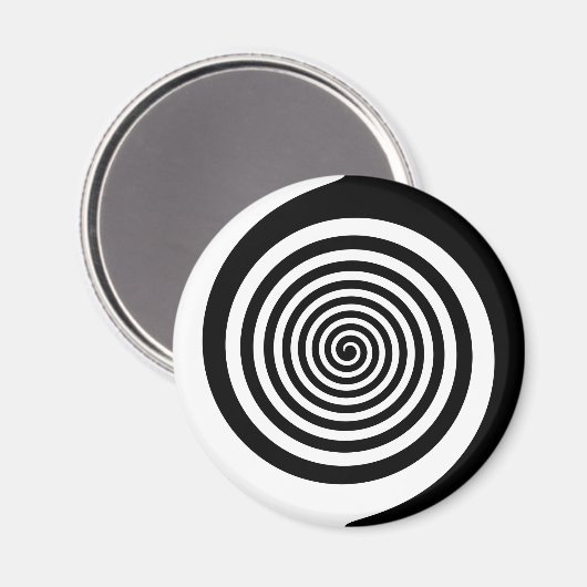 黒と白の催眠スパイラル マグネット (正面/裏面)