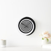 黒と白の催眠スパイラル ラウンド壁時計 (ホーム)