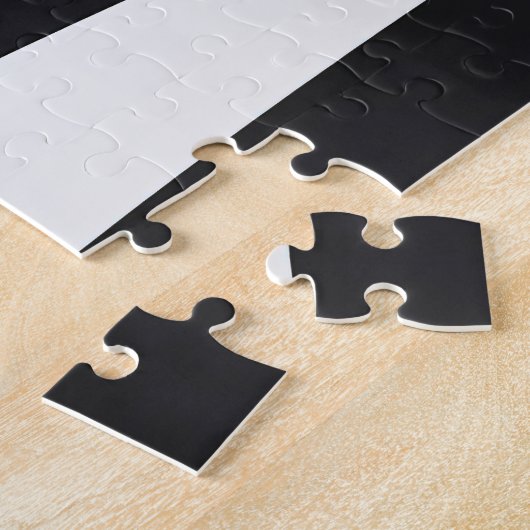 黒と白の光の錯覚スパイラル抽象芸術 ジグソーパズル (側面)