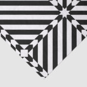 黒と白の光学錯覚モザイクパターン 薄葉紙 (詳細)