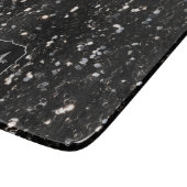 黒と白の光沢のあるグリッタースパークルモノグラム カッティングボード (角)