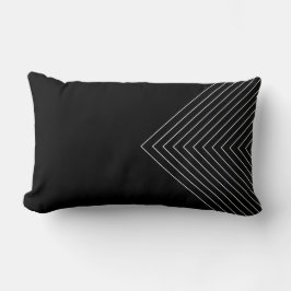 黒と白の入れ子になった正方形 ランバークッション
