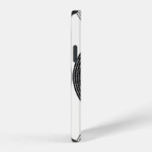 黒と白の円のシームレスパターン iPhoneケース (右側面)