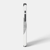 黒と白の円のシームレスパターン iPhoneケース (左側面)