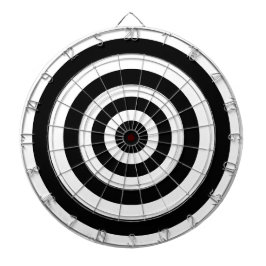 黒と白の円を使った抽象芸術 ダーツボード
