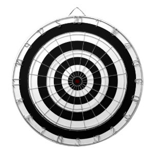 黒と白の円を使った抽象芸術 ダーツボード