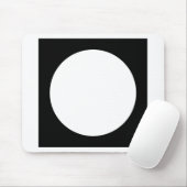 黒と白の円、ジオメトシンプルリデザイン。 マウスパッド (マウス)