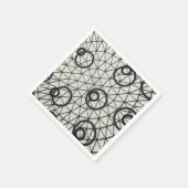 黒と白の円 スタンダードカクテルナプキン (角)