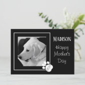 黒と白の写真がかわいい犬の母の日 シーズンカード (スタンド正面)
