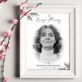 黒と白の写真の追悼ポスター葬儀メモリアルサービス ポスター